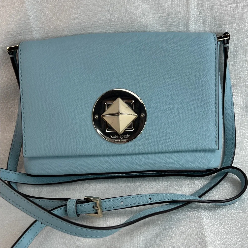kate spade Light Blue Crossbody Bag with Gold-Tone Hardware